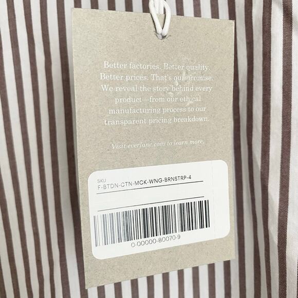 NWT Everlane Cotton Wing Sleeve Mockneck Top - Picture 6 of 8